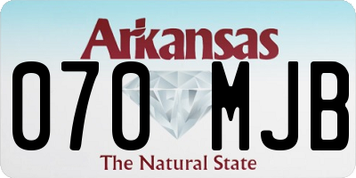 AR license plate 070MJB