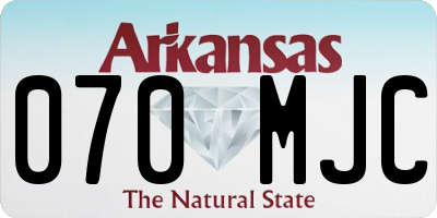 AR license plate 070MJC
