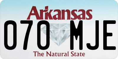 AR license plate 070MJE