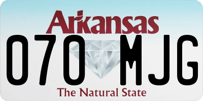 AR license plate 070MJG