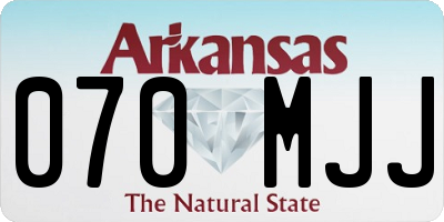 AR license plate 070MJJ