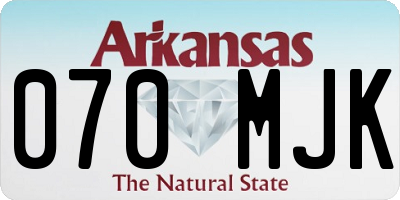 AR license plate 070MJK