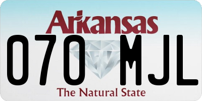 AR license plate 070MJL