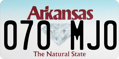 AR license plate 070MJO