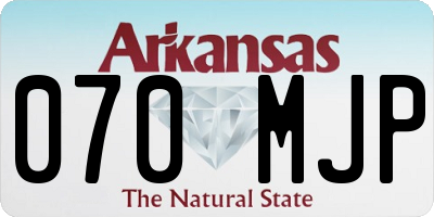 AR license plate 070MJP