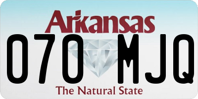 AR license plate 070MJQ