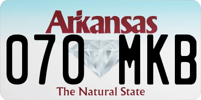 AR license plate 070MKB