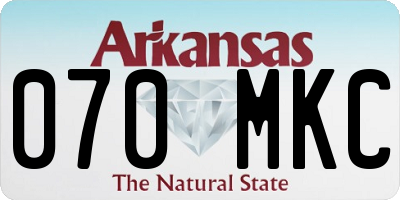 AR license plate 070MKC
