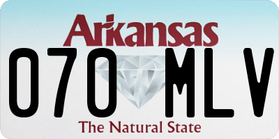 AR license plate 070MLV