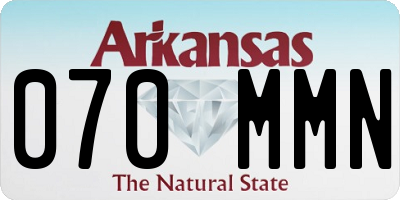 AR license plate 070MMN
