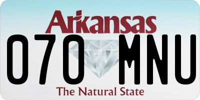 AR license plate 070MNU