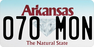 AR license plate 070MON