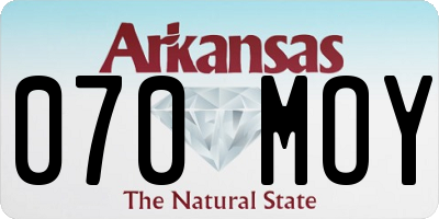 AR license plate 070MOY