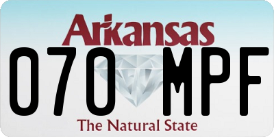 AR license plate 070MPF