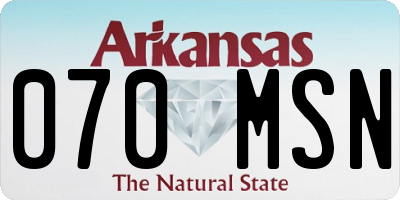 AR license plate 070MSN