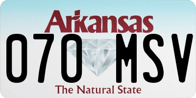 AR license plate 070MSV