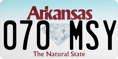 AR license plate 070MSY