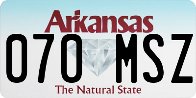 AR license plate 070MSZ