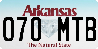 AR license plate 070MTB