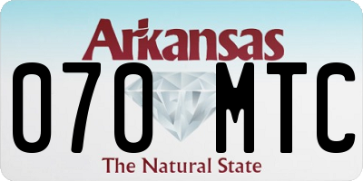 AR license plate 070MTC