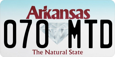 AR license plate 070MTD