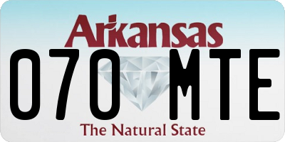AR license plate 070MTE