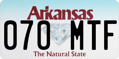 AR license plate 070MTF