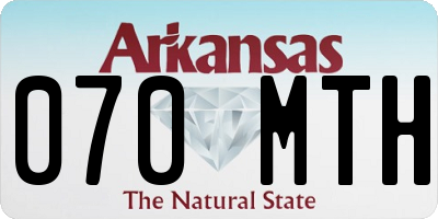 AR license plate 070MTH