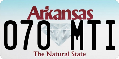 AR license plate 070MTI