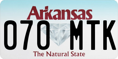 AR license plate 070MTK
