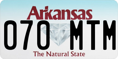AR license plate 070MTM