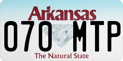 AR license plate 070MTP