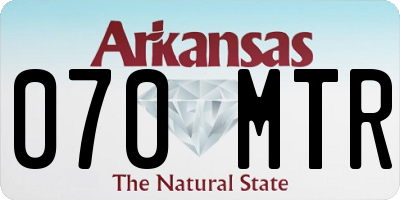 AR license plate 070MTR
