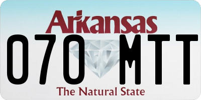 AR license plate 070MTT