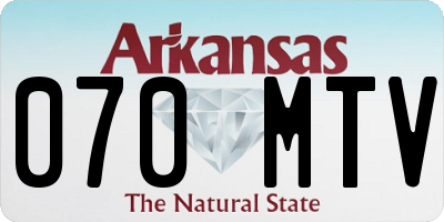 AR license plate 070MTV