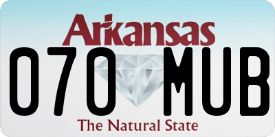 AR license plate 070MUB