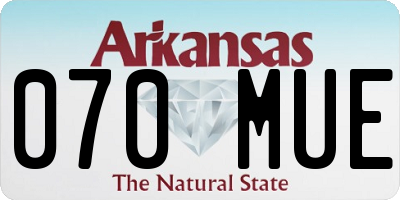 AR license plate 070MUE