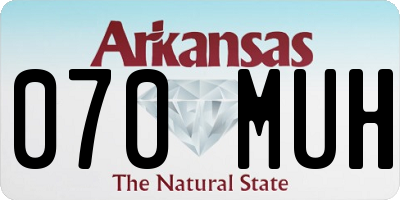 AR license plate 070MUH