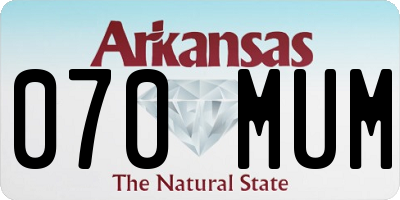 AR license plate 070MUM