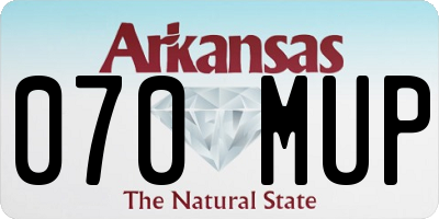 AR license plate 070MUP