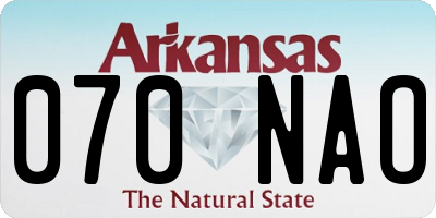 AR license plate 070NAO