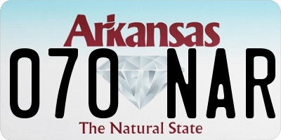 AR license plate 070NAR