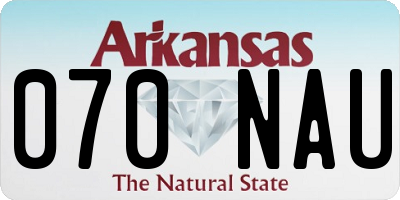 AR license plate 070NAU