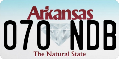AR license plate 070NDB