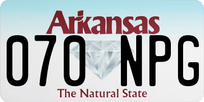 AR license plate 070NPG