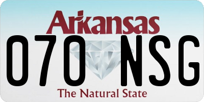 AR license plate 070NSG