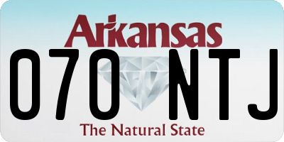 AR license plate 070NTJ