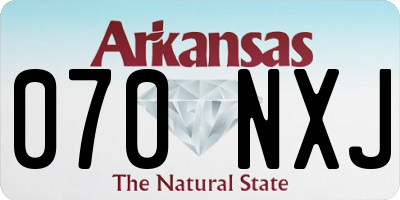 AR license plate 070NXJ
