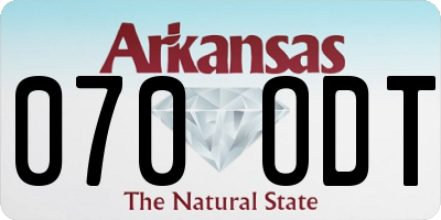 AR license plate 070ODT