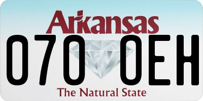AR license plate 070OEH
